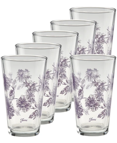 Fiesta Botanical Floral Lavender Tapered Cooler Glasses, Set of 6