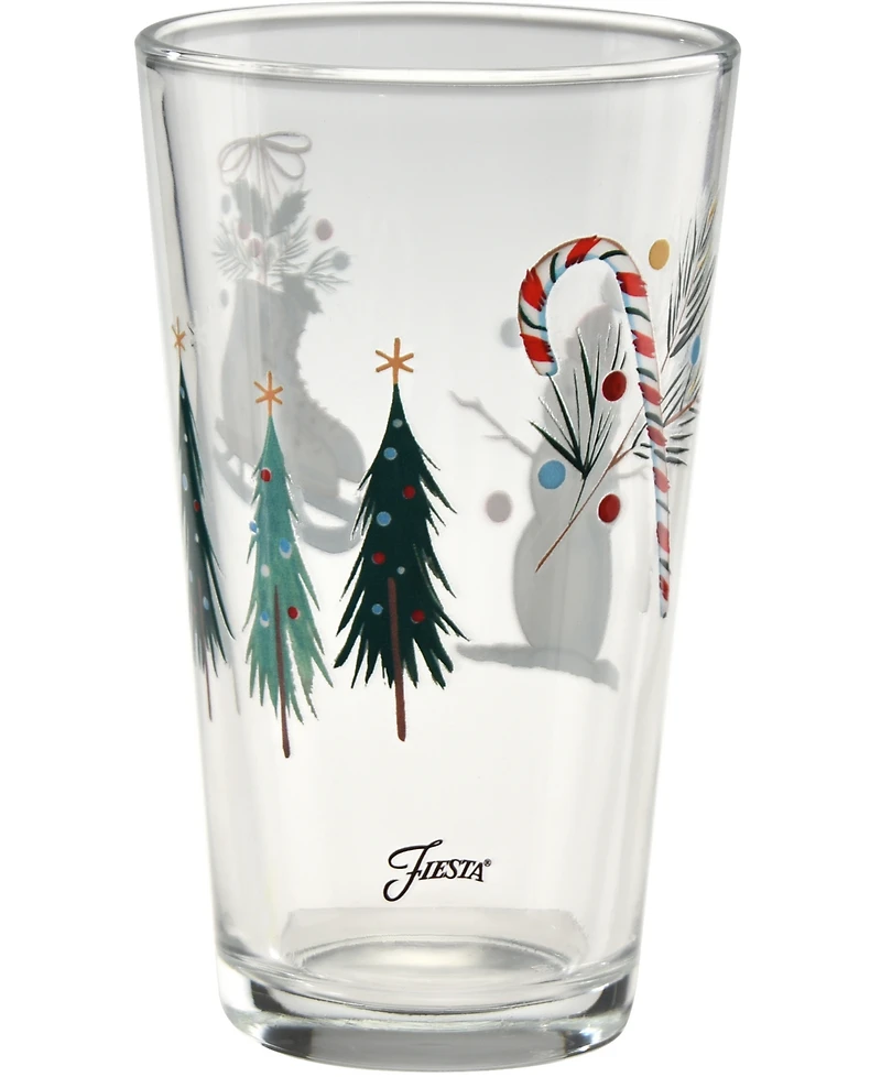 Fiesta Holly Jolly Christmas Tapered Cooler Glasses, Set of 6
