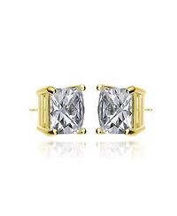 Sterling Silver Cubic Zirconia Square Studs