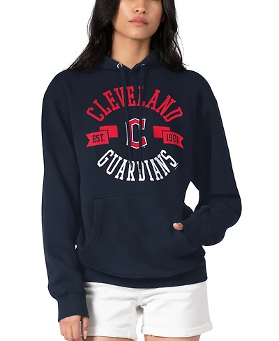 G-iii 4Her by Carl Banks Women's Navy Cleveland Guardians City Graphic Pullover Hoodie
