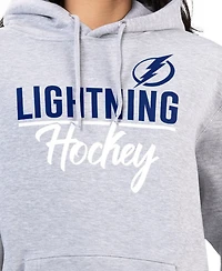 G-iii 4Her by Carl Banks Women's Heather Gray Tampa Bay Lightning Team Sport Tri-Blend Fleece Hoodie