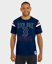 Darius Rucker Collection By Fanatics Men's Navy Boston Red Sox Distressed Sleeve Stripe T-Shirt