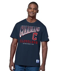 Starter Men's 2-Pack Navy/Heather Gray Cleveland Guardians T-Shirt Set