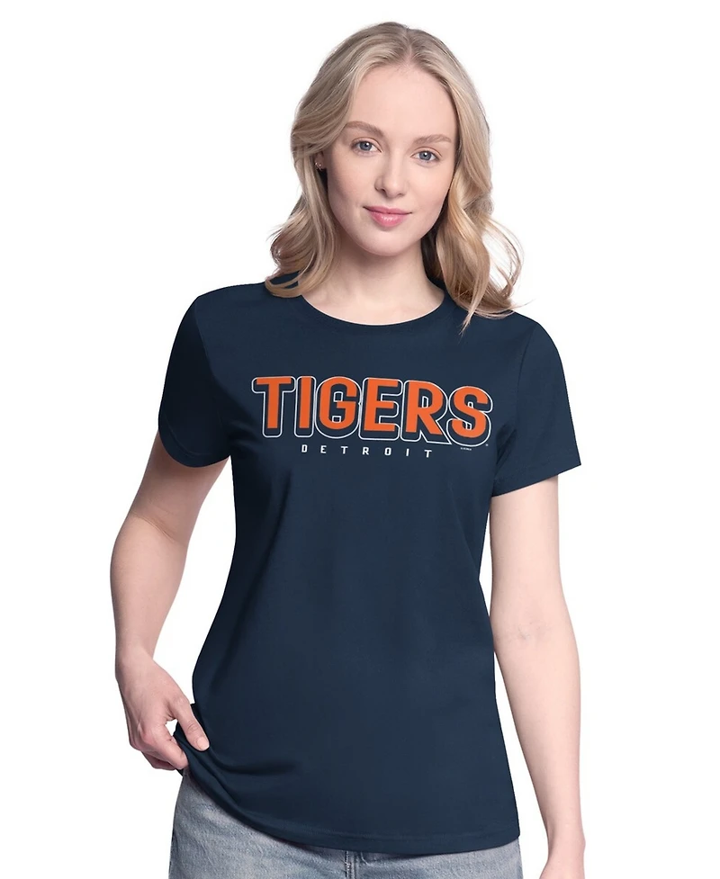 G-iii 4Her by Carl Banks Women's Navy/Orange Detroit Tigers Two T-Shirt Combo Pack