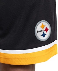 Starter Men's Black Pittsburgh Steelers Power Play Mesh Shorts