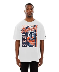 New Era Men's White Detroit Tigers Big Graphic Domestic T-Shirt