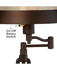 Franklin Iron Works Samuel 21.25" High Farmhouse Rustic Desk Lamps Set of 2