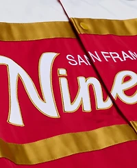 Mitchell & Ness Men's Scarlet San Francisco 49ers Head Coach Lightweight Full-Snap Satin Jacket