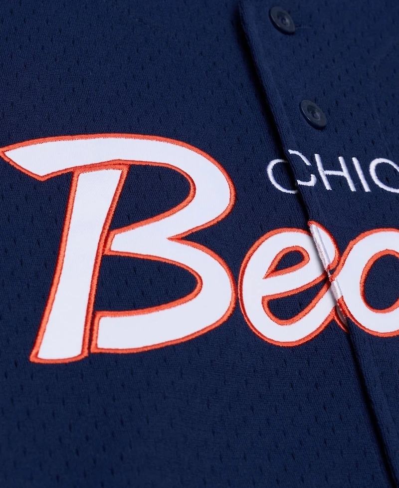 Mitchell & Ness Men's Navy Chicago Bears Head Coach Mesh Full-Button Fashion Jersey