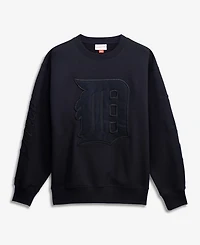 Mitchell & Ness Men's Black Detroit Tigers Phantom Fleece Crewneck Sweatshirt