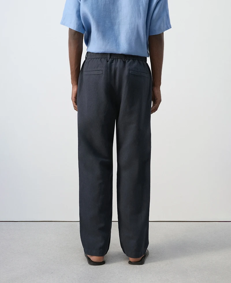Mango Men's Regular-Fit Lyocell Linen Pants
