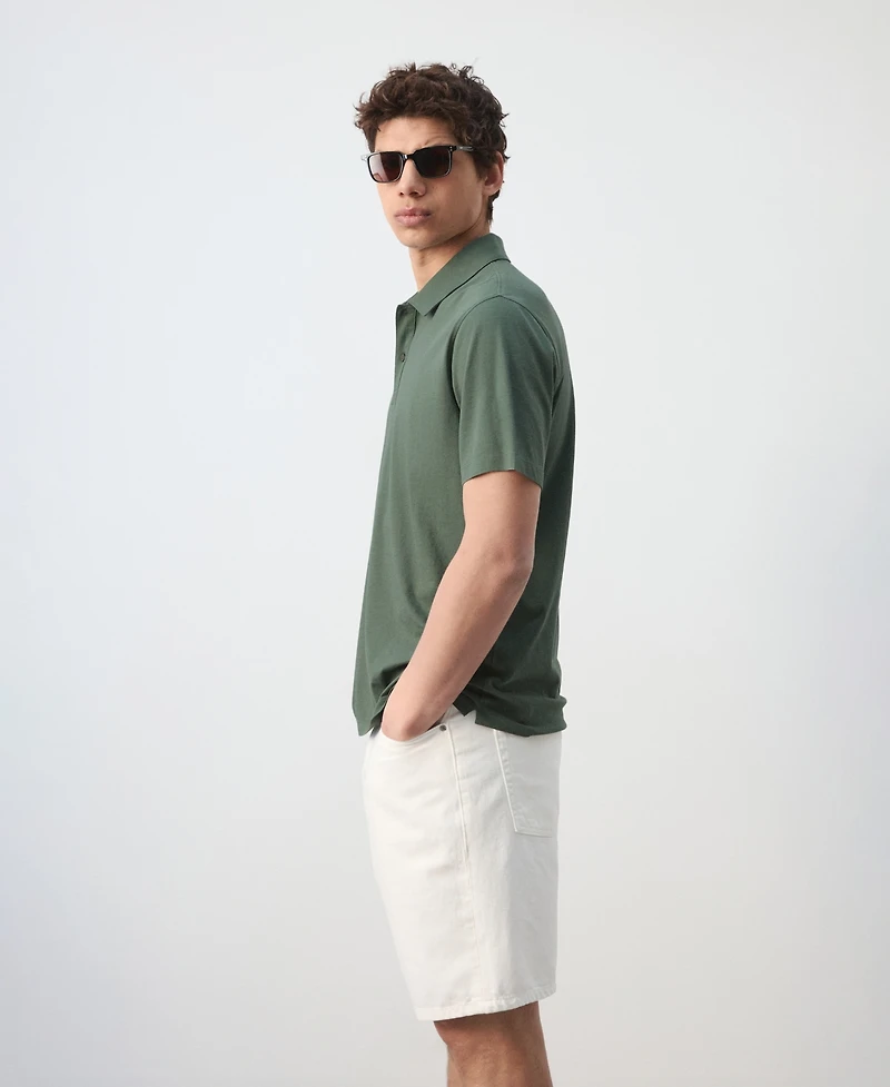 Mango Men's Cotton Pique Polo Shirt