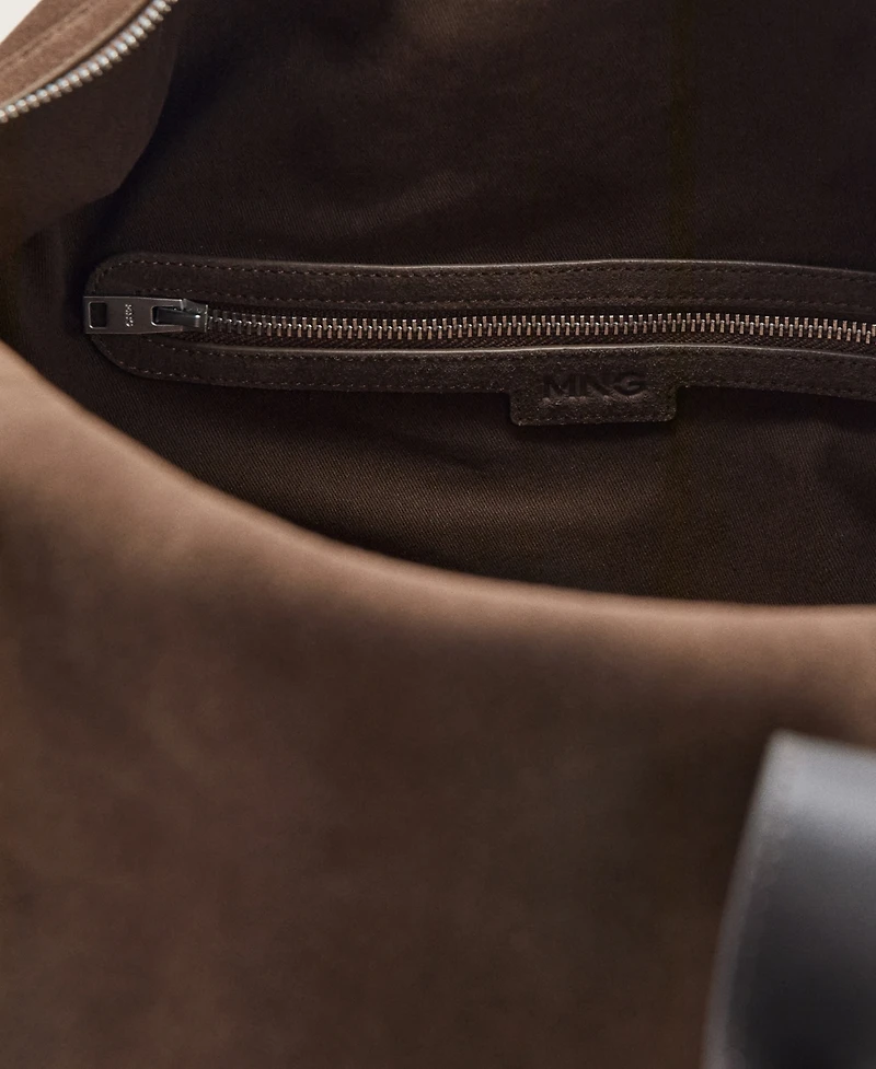 Mango Men's Leather Bowling Bag