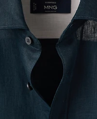 Mango Men's Linen Regular-Fit Shirt