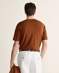 Mango Men's Cotton Fine-Knit T-Shirt
