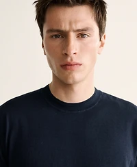 Mango Men's Cotton Fine-Knit T-Shirt