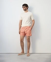 Mango Men's Floral Print Swim Trunks