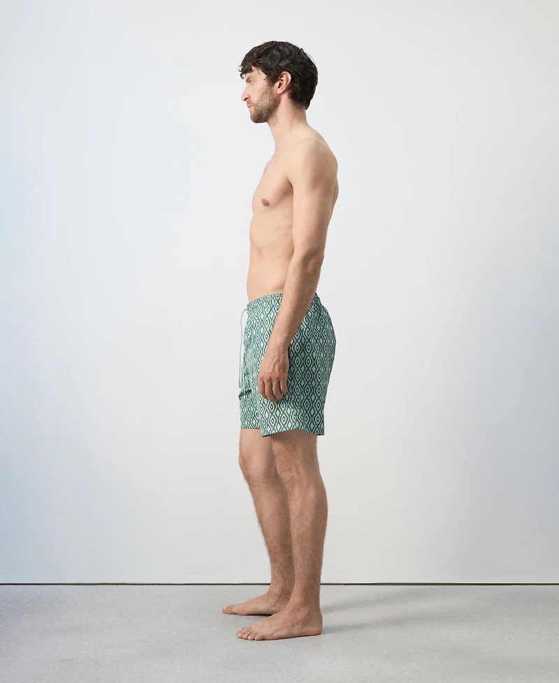 Mango Men's Drawstring Printed Swim Trunks