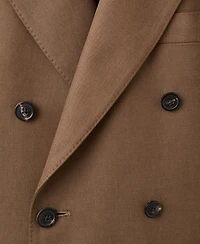 Mango Men's Double-Breasted Lyocell and Cotton Suit Jacket