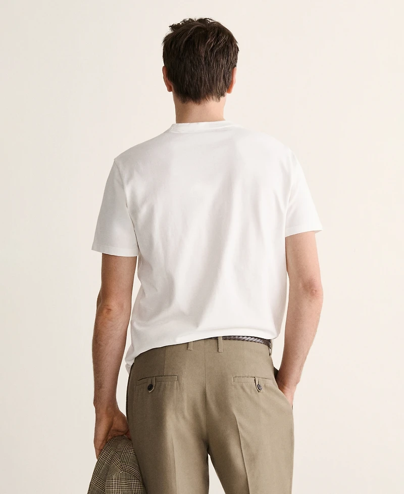 Mango Men's Cotton Slim-Fit T-Shirt