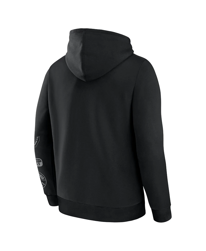 Fanatics Men's Black San Antonio Spurs 2026 Nba Champions Elevated Legacy 2-Hit Pullover Hoodie