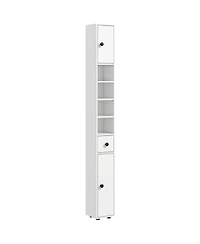 Phying 71 Inch Bathroom Storage Cabinet Freestanding Organizer With Adjustable Inner Shelves Multifunctional Slim Floor Cabinet For Bathroom