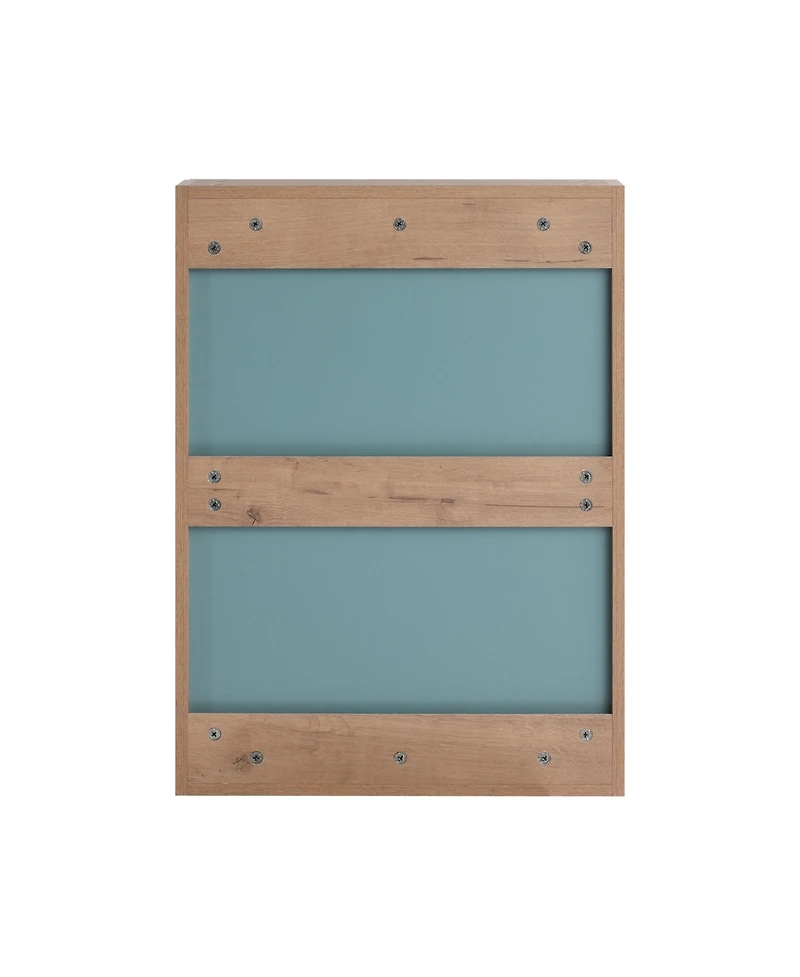 Midola 20" Bathroom Mirror Cabinet with Storage, Wall Mounted Medicine Cabinet with Mirror Door, Adjustable Glass Shelves, Plywood