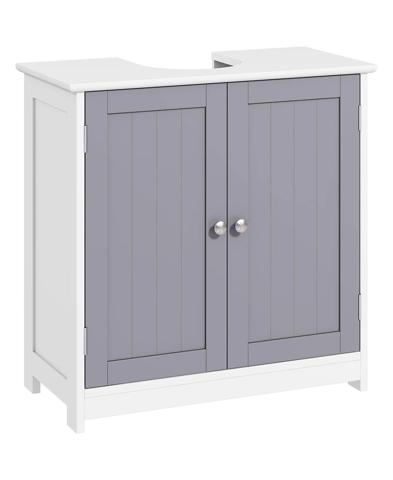 Busdays Pedestal Sink Storage Cabinet, Bathroom Sink Cabinet with U-Shape Cut-Out and Adjustable Shelf