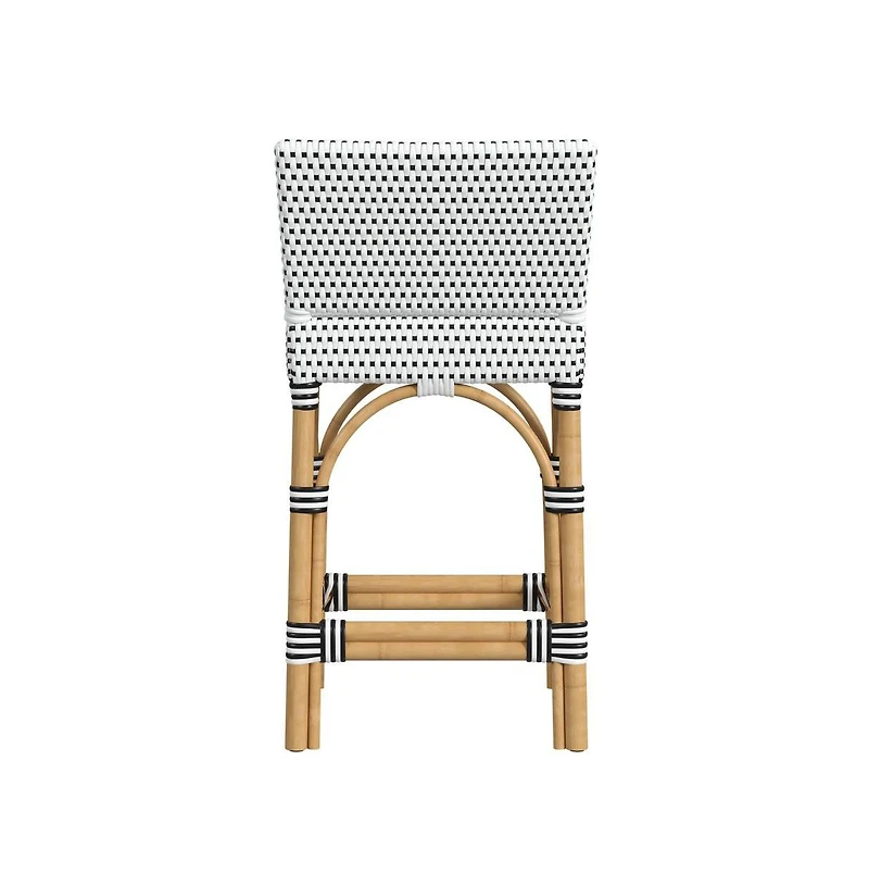 Butler Specialty Serienna Rectangular Rattan Low Back 24.5" Counter Stool