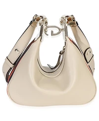 Pre-Owned Gucci Beige Smooth Calfskin Web Small Attache Shoulder Bag