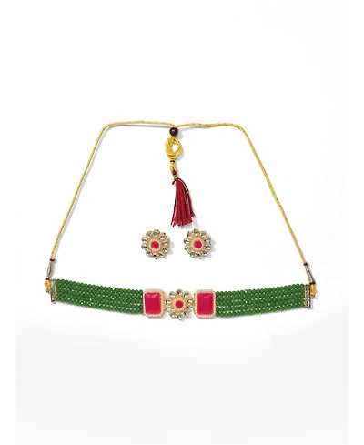 Sohi Women's Gold Plated Jewellery Set