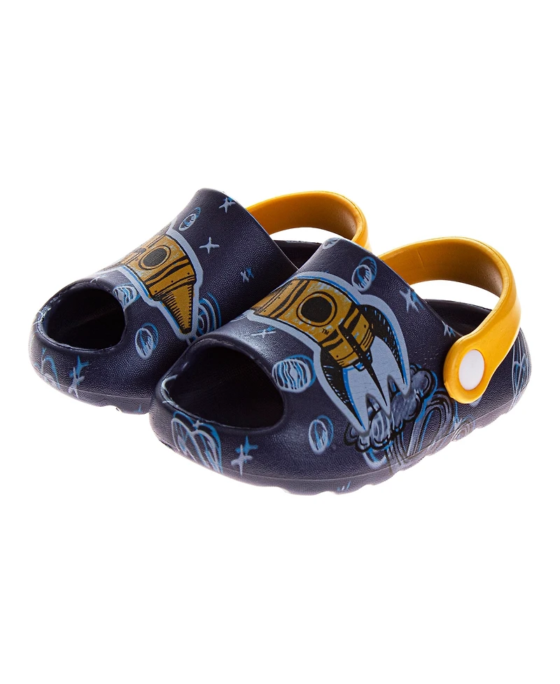 Crayola Boy's (5-10) Graphic Clogs with Heel Strap Lightweight Slip-On Casual Shoes