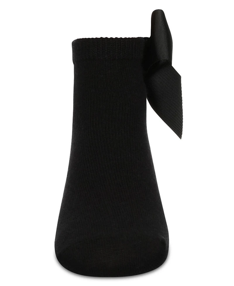 MeMoi Baby Girls Bow-on-Back Cotton-Rich Anklet Sock