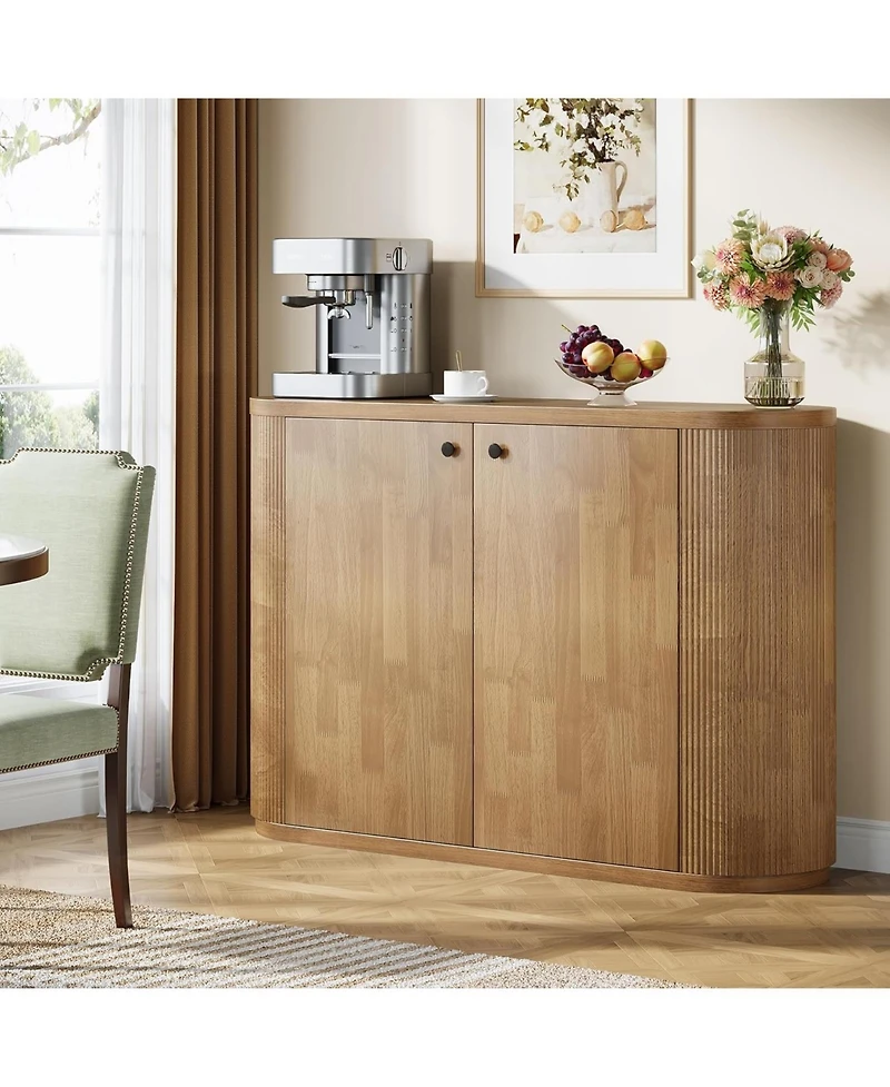 Tribesigns 47.24 Inch Sideboard Cabinet Buffet Storage Cabinet with 2 Doors, Modern Kitchen Buffet Cabinet