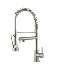 Phying Kitchen Faucet With Pull Down Sprayer Touch On Single Handle 2 Function Stainless Steel Spring Neck