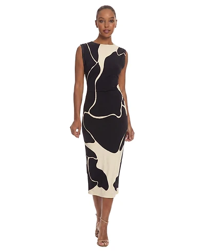 Donna Morgan Women's Crewneck Midi Dress