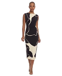 Donna Morgan Women's Crewneck Midi Dress