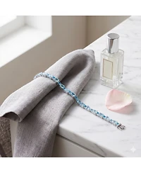Simona Multi-Shaped Gem Bracelet - Sky and Swiss Topaz