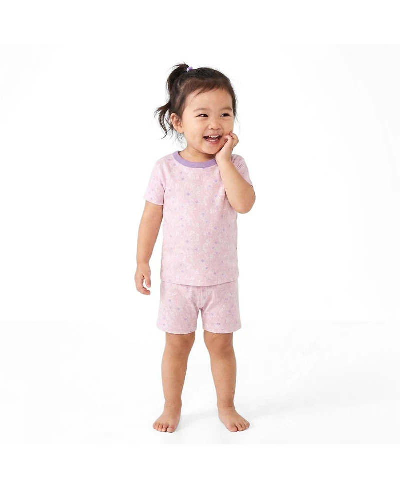 Mightly Toddler Fair Trade 100% Organic Cotton Tight Fit Shortie Pajamas, 2-Piece Set