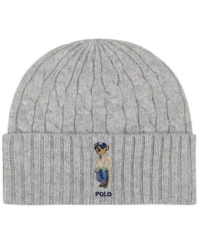 Polo Ralph Lauren Men's Cable Litchfield Bear Beanie Hat