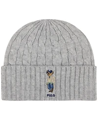 Polo Ralph Lauren Men's Cable Litchfield Bear Beanie Hat
