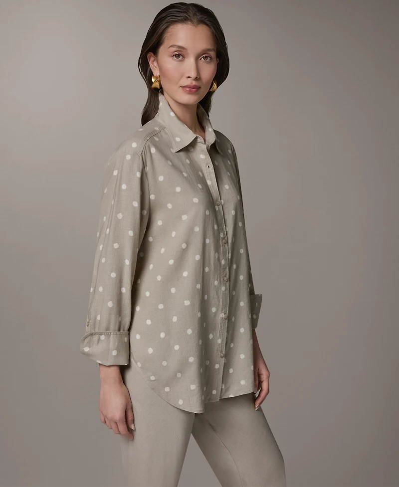 Donna Karan Weekend Women's Long-Sleeve Button-Down Shirt