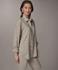 Donna Karan Weekend Women's Long-Sleeve Button-Down Shirt