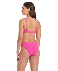 Red Carter Women's Textured Tide V-Front Bikini Top