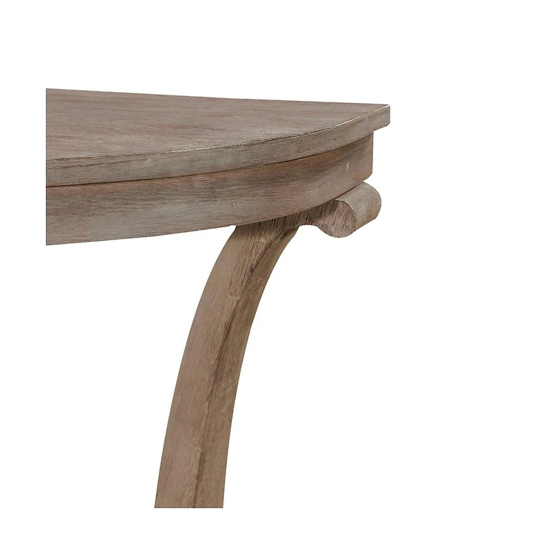 Liberty Furniture Greystone Mill Sofa Table in Stone White Wash w/ Wirebrush Distressing