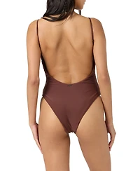 O'Neill Juniors' Solid Scoop Front One-Piece Swimsuit
