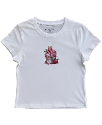 With Jules Girls' 7-16 Cupcake Graphic Baby T-Shirt