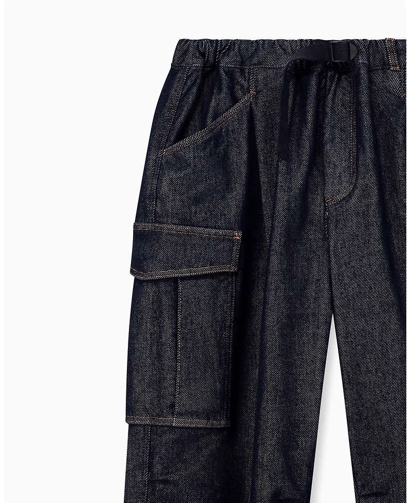 A|X Armani Exchange Men's Stretch Cotton Cargo Denim