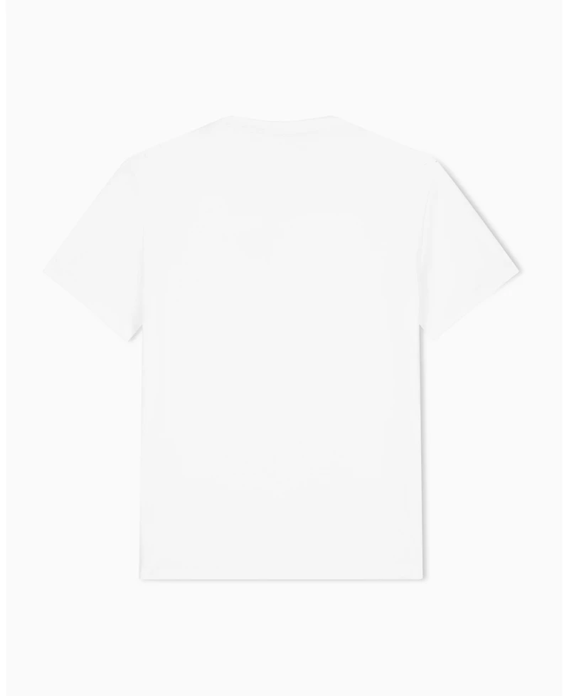 A|X Armani Exchange Men's Short Sleeve Metallic Box Logo Slim Fit T-Shirt
