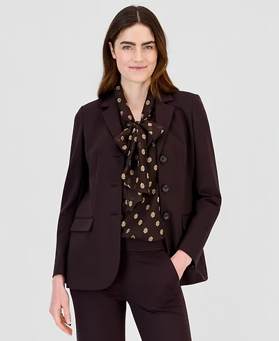 Anne Klein Women's Three-Button Notched-Collar Blazer